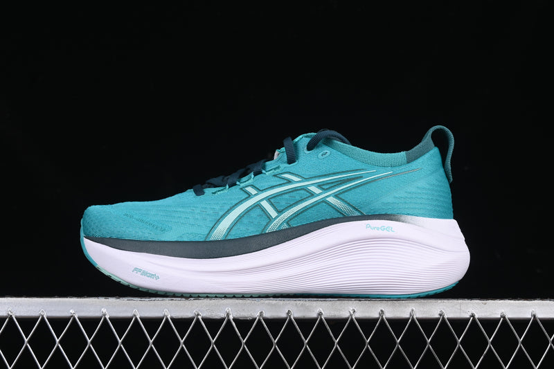 ASICS Gel-Nimbus 27 – Wave Teal / Saxon Green