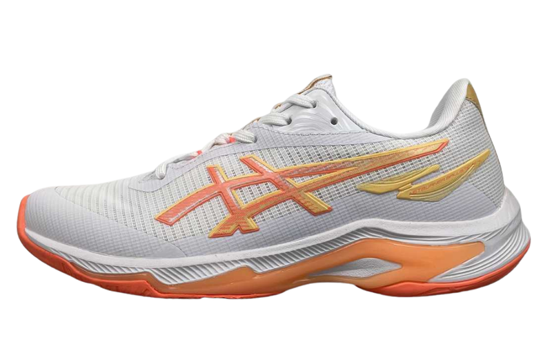 ASICS Netburner Ballistic FF 3 White/Sunrise Red/Gold
